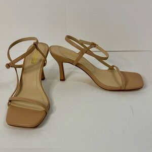 X2B Elegant Tan Strappy Heels